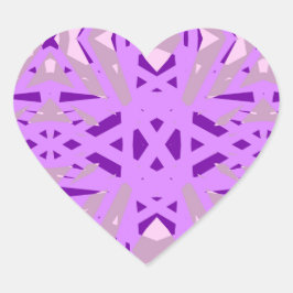 Lila Graue Art Deco Wine tasting in der Fattoria M Herz-Aufkleber