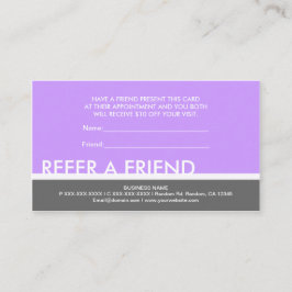 Lila graue Einfach eine Freundin benutzerdefiniert Empfehlungskarte