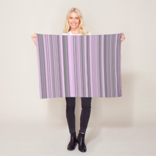 Lila graue Streifen Fleecedecke
