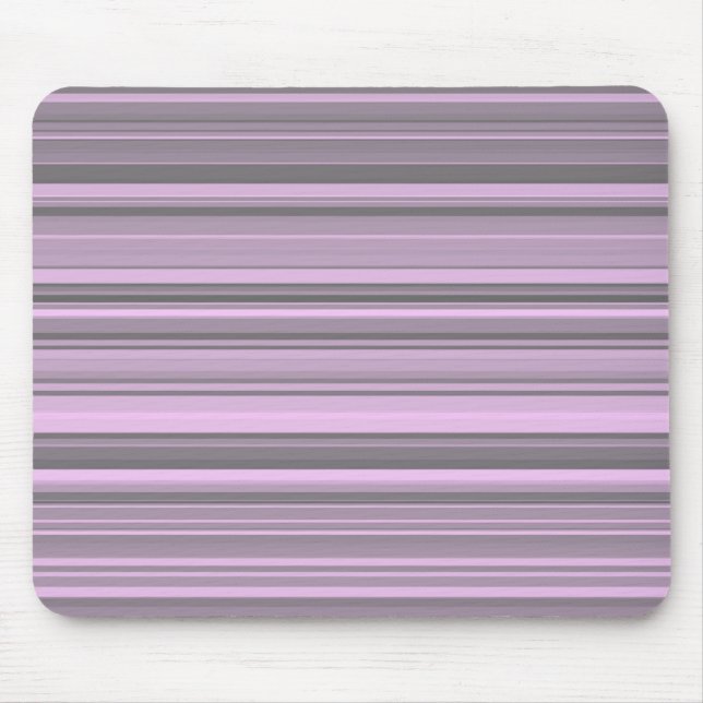 Lila graue Streifen Mousepad (Vorne)