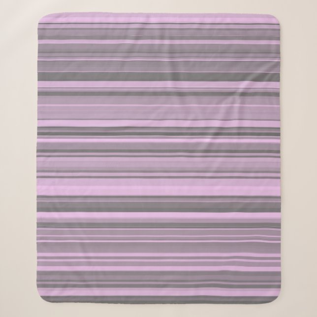 Lila graue Streifen Sherpadecke (Vorderseite)