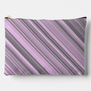 Lila graue Streifen Zubehörtasche