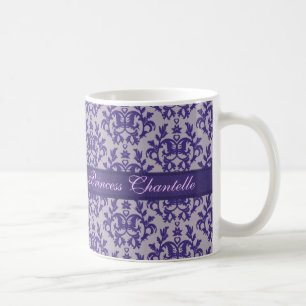 Lila graue Tasse Damastes "Prinzessin Chantelle"