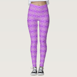 Lila Gray Art Deco Lattice Muster Gym Yoga Leggings