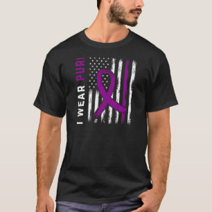 Lila "Great Oma Alzheimers Awareness Flag Pri T-Shirt