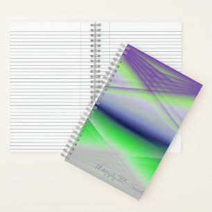 Lila Green & Blue Abstrakt Art-Notebook Notizbuch