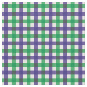 Lila & Green Bright Gingham Kariert / Tartan Stoff