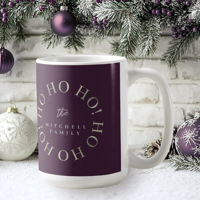Lila Green Christmas Ho Ho Ho ID1009 Kaffeetasse (Von Creator hochgeladen)