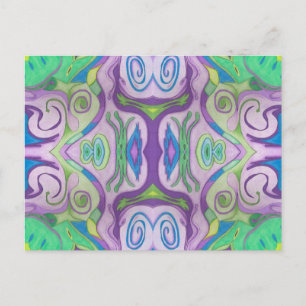 Lila Green Fantasy Postcard Postkarte