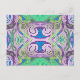 Lila Green Fantasy Postcard Postkarte