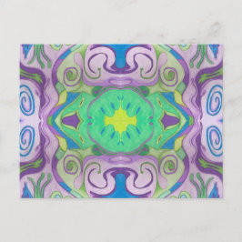Lila Green Fantasy Postcard Postkarte