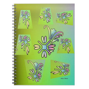 LILA GREEN FLORA NOTIZBLOCK