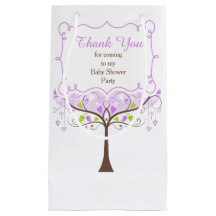 Lila & Green Floral Bird Baby Dusche Vielen Dank