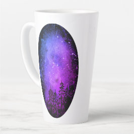 Lila & Green Galaxy Latte Tasse