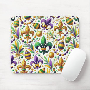 LILA GREEN GOLD GLITZER SEHEN MARDI LILIE MOUSEPAD