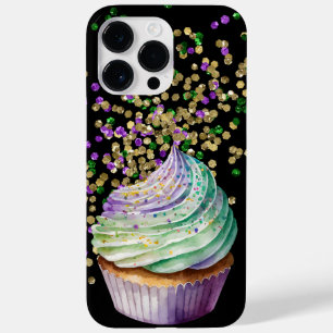 LILA GREEN GOLD MARDI GRAS CUPCAKE Case-Mate iPhone 14 PRO MAX HÜLLE