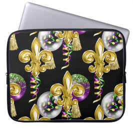 LILA GREEN GOLD MARDI GRAS LAPTOPSCHUTZHÜLLE