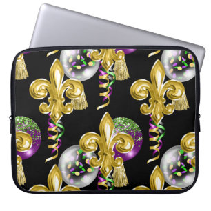 LILA GREEN GOLD MARDI GRAS LAPTOPSCHUTZHÜLLE
