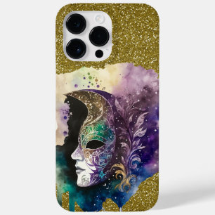 LILA GREEN GOLD MARDI GRAS MASK & FEATHERS Case-Mate iPhone 14 PRO MAX HÜLLE