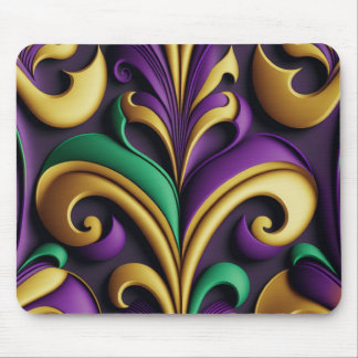 LILA GREEN GOLDMARDI GRAS FLEUR DI LIS MOUSEPAD