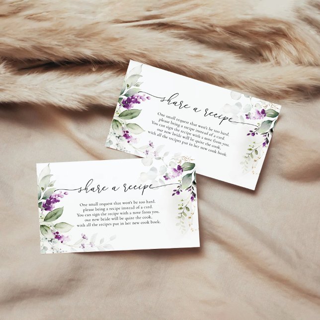 Lila Green Lavender Rezept Card Begleitkarte (Von Creator hochgeladen)