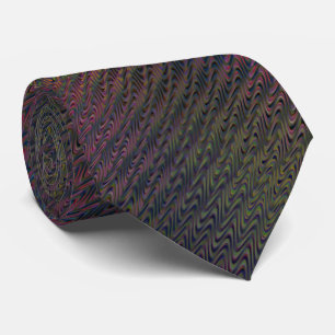 Lila Green Wavy Neck Tie Krawatte