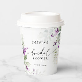 Lila Greenery Lavender Brautparty Paper Cup Pappbecher
