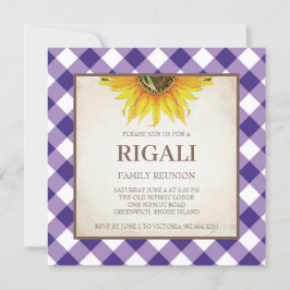Lila GRILLEN Einladung Gingham Print