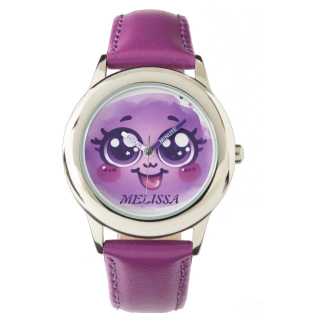 LILA GRIMACE ARMBANDUHR (Vorderseite)