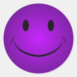 Lila Grinsenaufkleber Runder Aufkleber