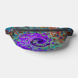 Lila Groovy Abstrakt Retro Liquid Swirl Bauchtasche