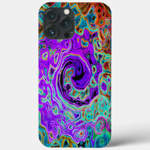 Lila Groovy Abstrakt Retro Liquid Swirl Case-Mate iPhone Hülle