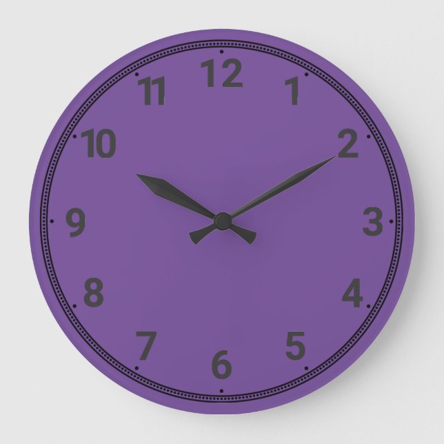 Lila Große Wanduhr (Vorderseite)