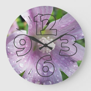Lila Große Wanduhr