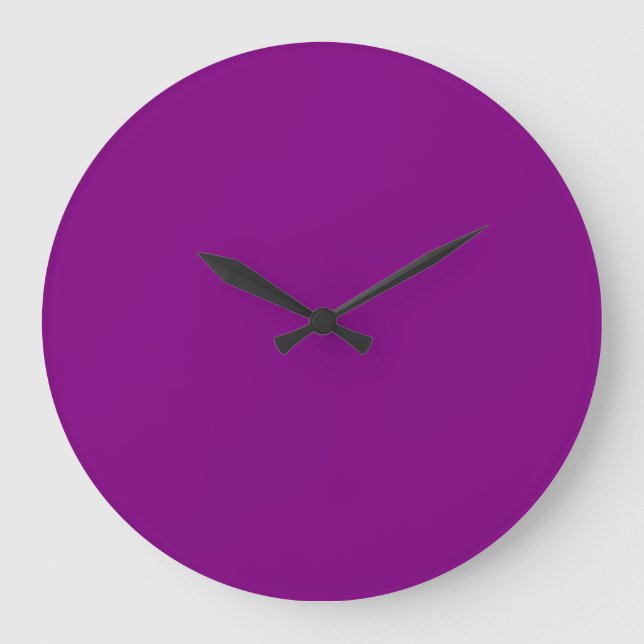 Lila Große Wanduhr (Vorderseite)