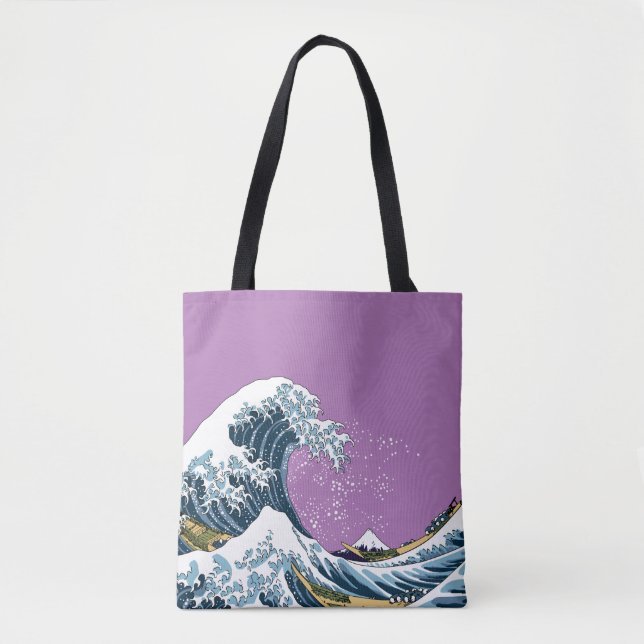 Lila Große Welle vor Kanagawa Moderner Pop (Vorderseite)