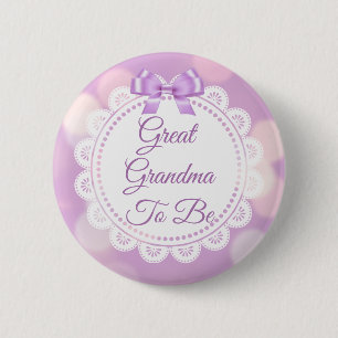 Lila Großes Grandma als Kinderdusche Button