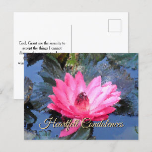 Lila Grün Blau Rot Florale Serenity Prayer Postkarte