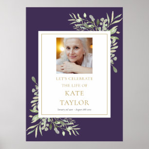 Lila Grün Foto Feier des Lebenszeichen Poster