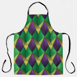 LILA GRÜN GELB MARDI GRAS GEOMETRISCHES MUSTER SCHÜRZE