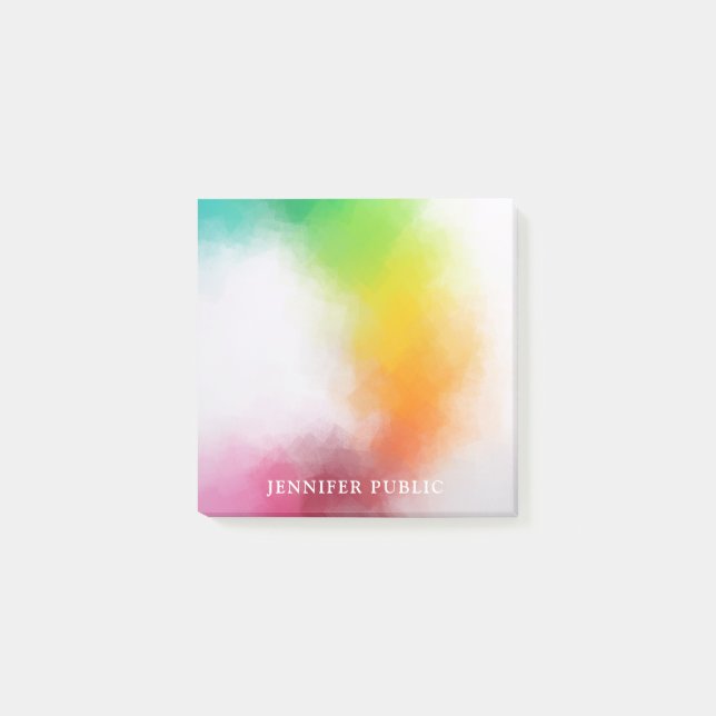 Lila-grün-gelb Post-it Klebezettel (Vorderseite)