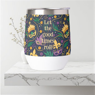 Lila Grün Gold Mardi Gras Maske Fleur-de-lis 