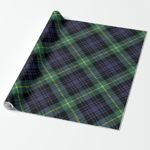 Lila Grün Kariert Elegantes Tartan Geschenkpapier