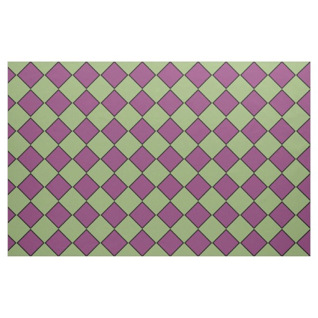 Lila Grün Karo Diamantmuster Stoff (Yard (91,4 cm))