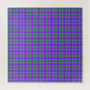 Lila Grün Karomuster Puzzle