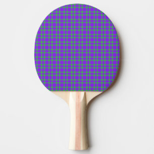 Lila Grün Karomuster Tischtennis Schläger