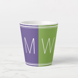 Lila Grün | Modern | MOTIVIEREND | MONOGRAMM Milchtasse