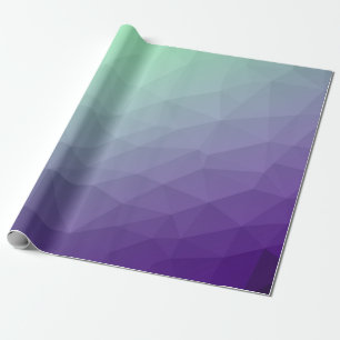 Lila grün-ombre-Gefälle geometrische Mesh Geschenkpapier