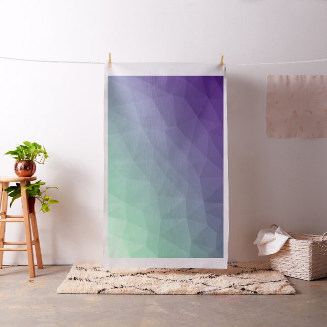 Lila grün-ombre-Gefälle geometrische Mesh Stoff (Beispiel)