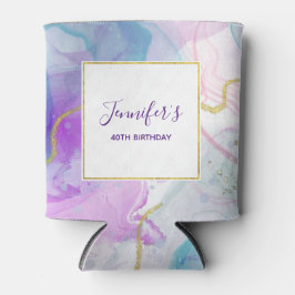 Lila, grün, rosa Blütenfarben Geburtstag Dosenkühler